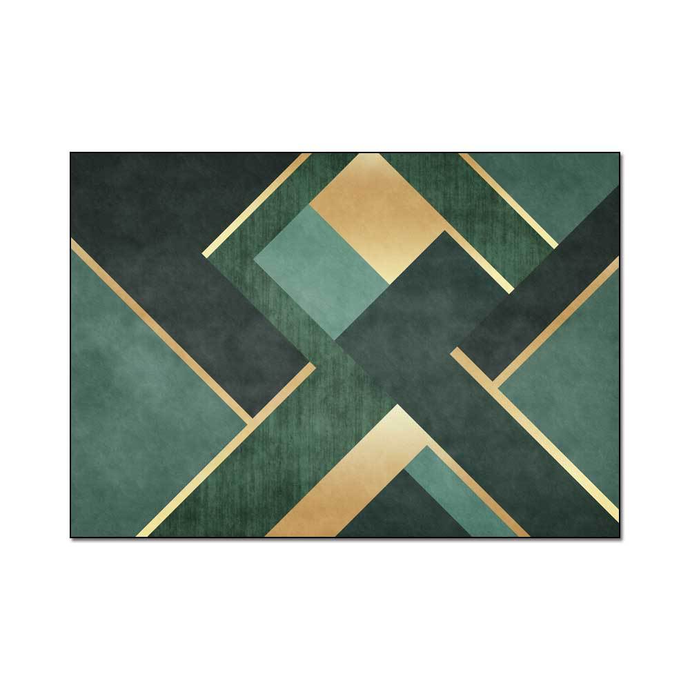 Mid Century Modern Rug - Living Room Carpet Mid Century Modern Rug - Living Room Carpet Furvenzy Green 1 40cmX60cm