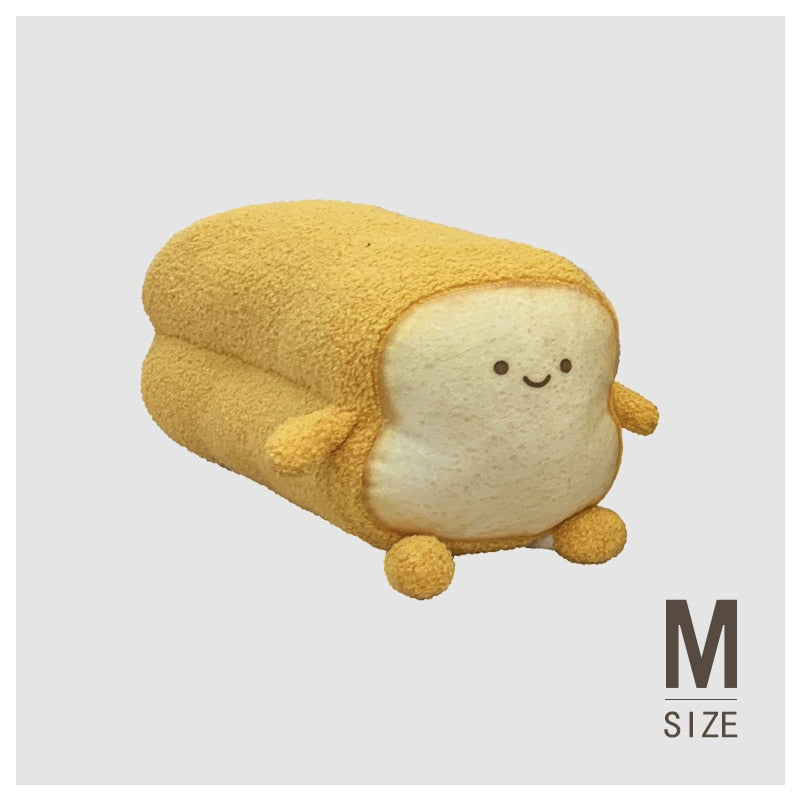 Toast Plush Stuffed Toy Pillow Toast Plush Stuffed Toy Pillow Furvenzy Brown M
