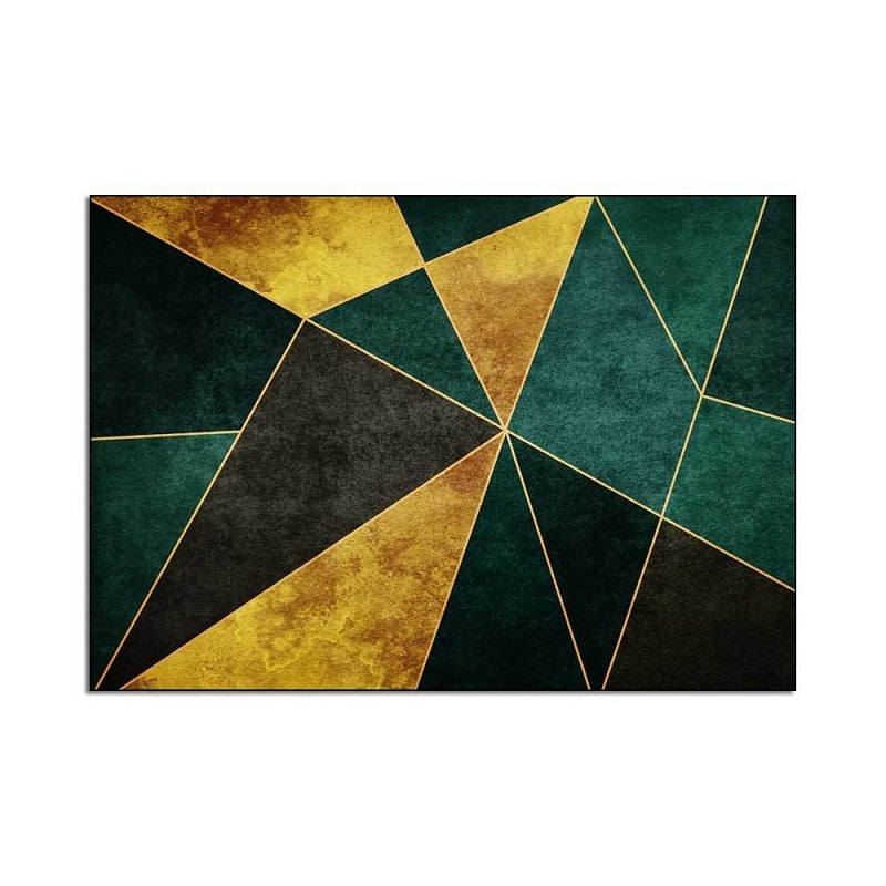 Mid Century Modern Rug - Living Room Carpet Mid Century Modern Rug - Living Room Carpet Furvenzy Green Yellow 40cmX60cm