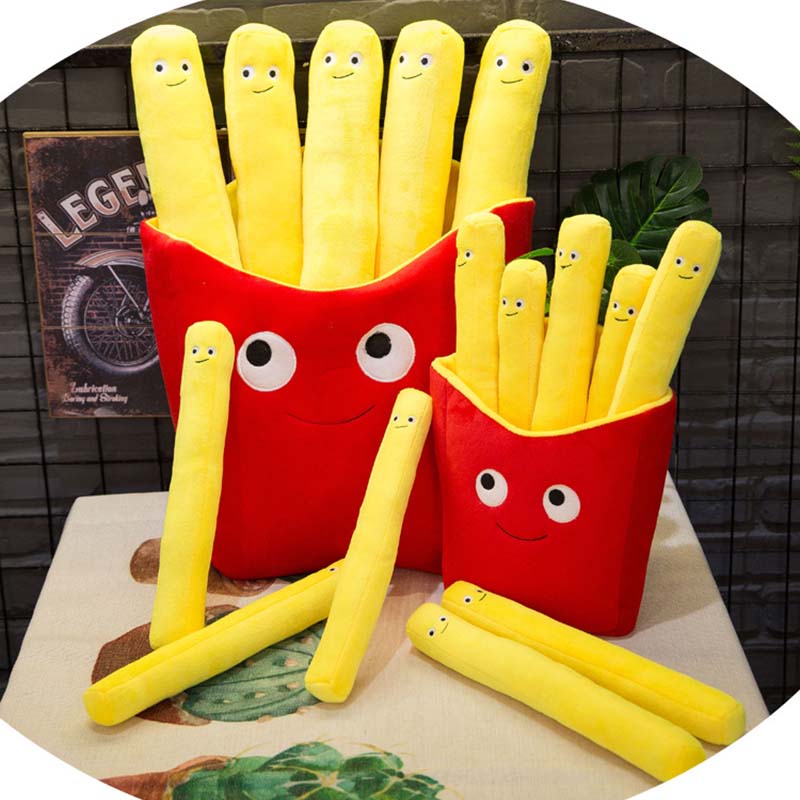 Simulation Food Fries Pillow Pizza Plush Toy Simulation Food Fries Pillow Pizza Plush Toy Furvenzy