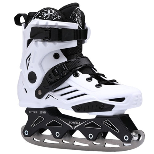 Inline Roller Skates for Men & Women Inline Roller Skates for Men & Women Furvenzy IceSkateWhite Men's 4.5 (Ladies 5.5)
