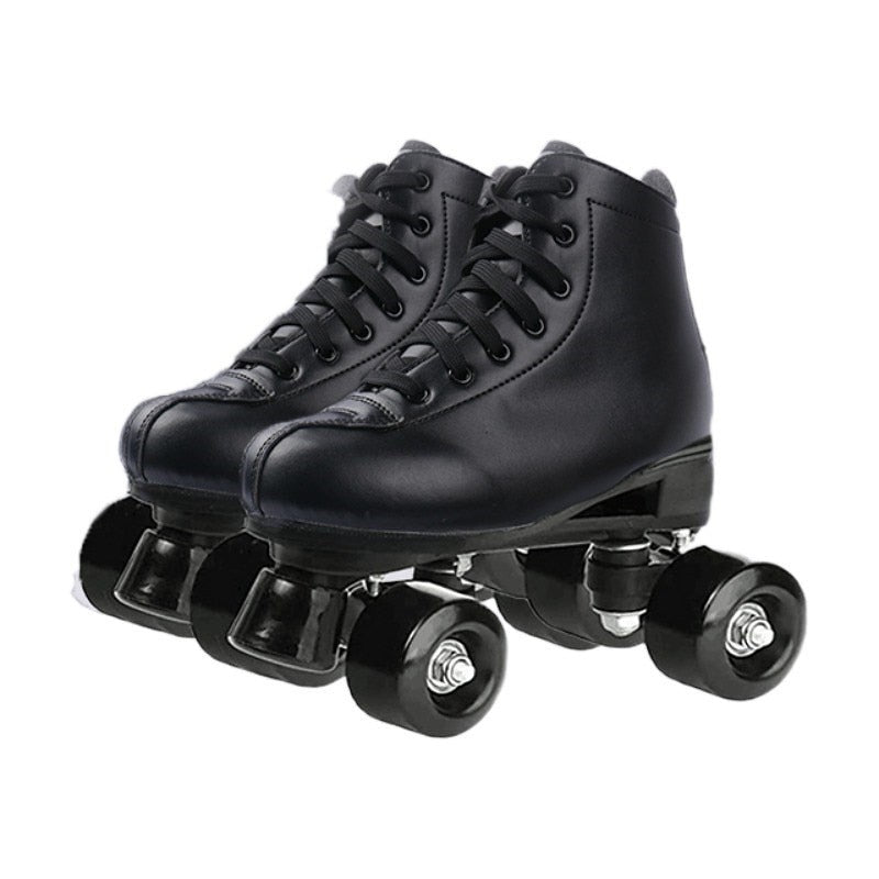 Roller Skates Quad Sneakers - Men & Women Roller Skates Quad Sneakers - Men & Women Furvenzy Black with Black Wheel Men's 4 (Ladies 5)