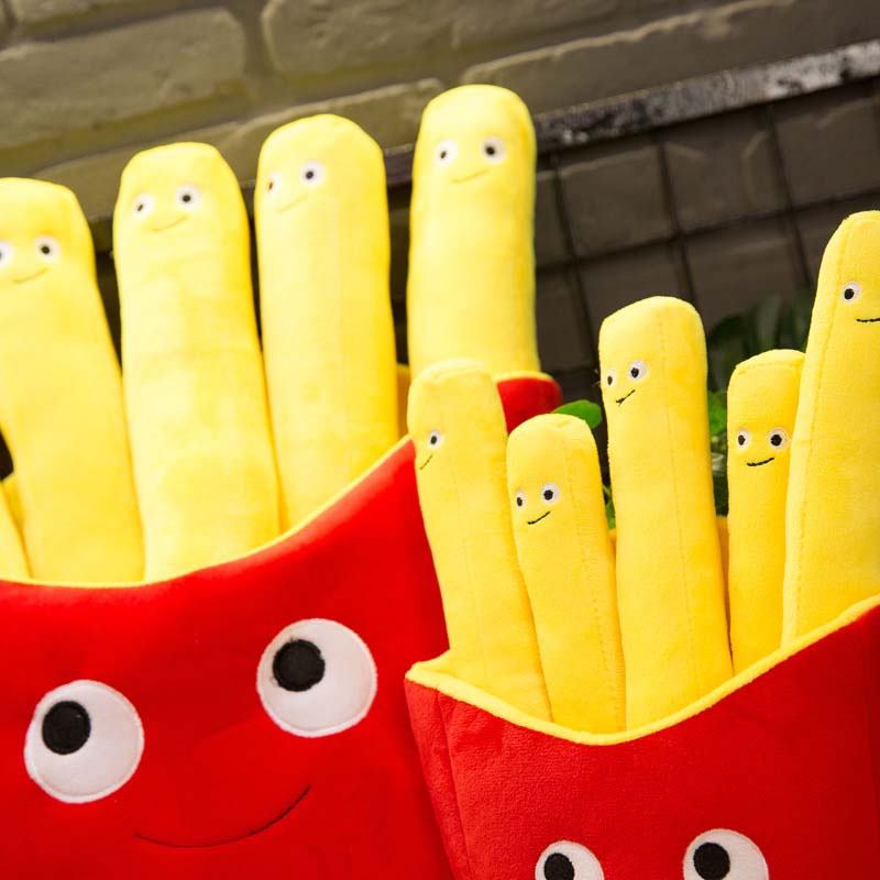 Simulation Food Fries Pillow Pizza Plush Toy Simulation Food Fries Pillow Pizza Plush Toy Furvenzy
