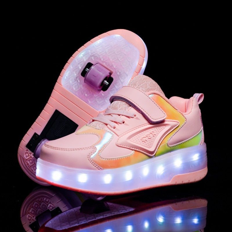 LED Roller Skates for Kids LED Roller Skates for Kids Furvenzy B Men's 1 (Ladies 2)