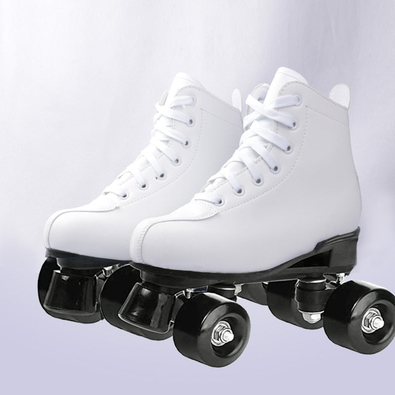 Roller Skates Quad Sneakers - Men & Women Roller Skates Quad Sneakers - Men & Women Furvenzy White with Black Wheel Men's 4 (Ladies 5)