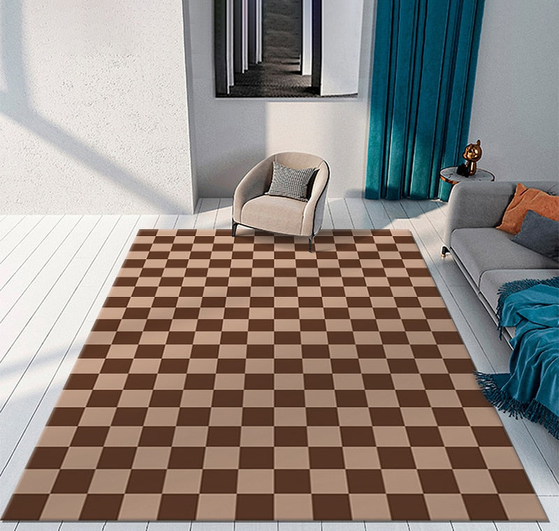 Checkerboard Rug Plaid Carpet Checkerboard Rug Plaid Carpet Furvenzy 2 50x80cm