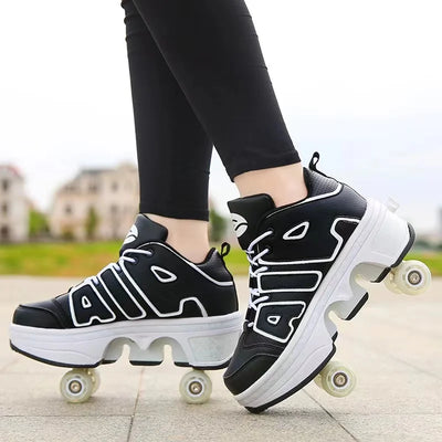 Four-Wheel Skating Shoes with Brake Head 10