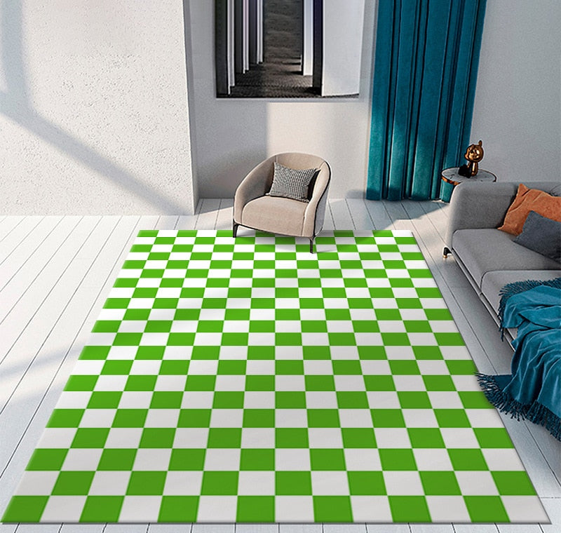 Checkerboard Rug Plaid Carpet Checkerboard Rug Plaid Carpet Furvenzy 1 50x80cm