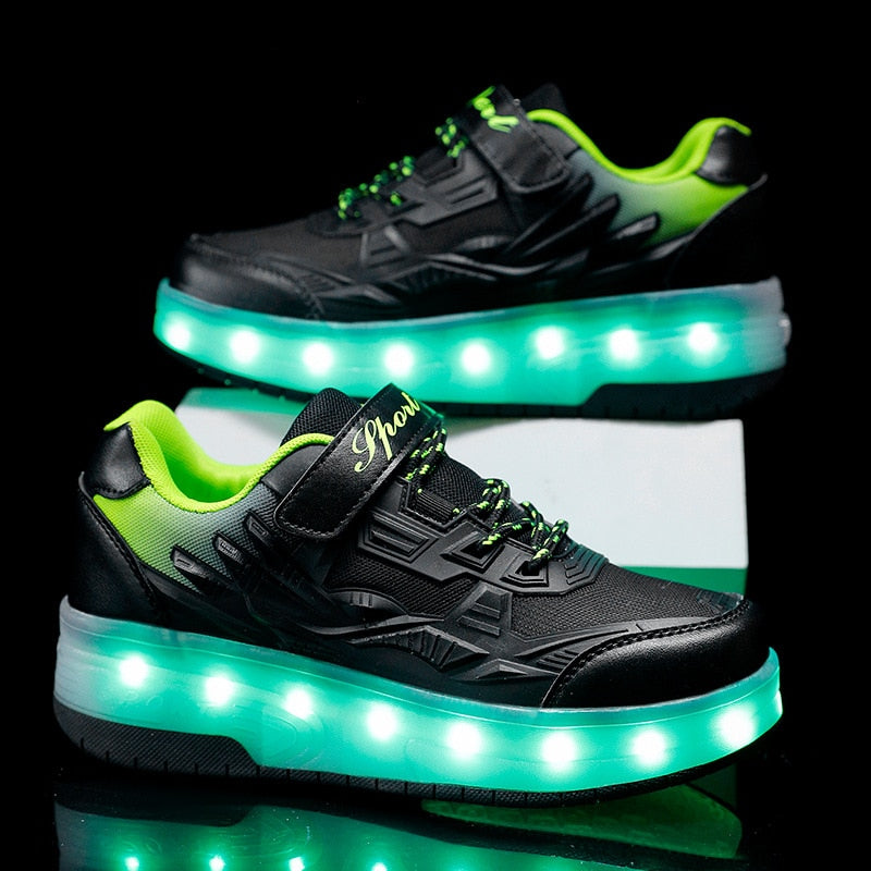 LED Roller Skates - Detachable Sneakers LED Roller Skates - Detachable Sneakers Furvenzy