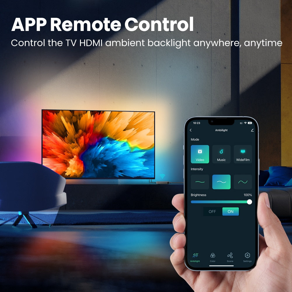 WiFi Smart Ambient TV LED Backlight WiFi Smart Ambient TV LED Backlight Furvenzy