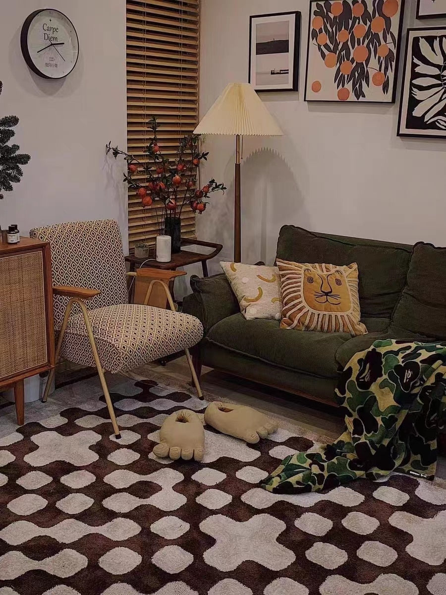 Checkered Rug Retro Checkerboard Carpet Checkered Rug Retro Checkerboard Carpet Furvenzy