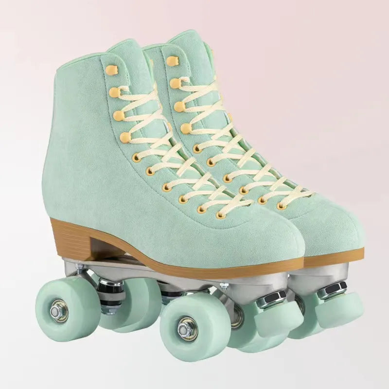 Roller Skates Leather Shoes for Men & Women Roller Skates Leather Shoes for Men & Women Furvenzy Army Green Men's 4.5 (Ladies 5.5)