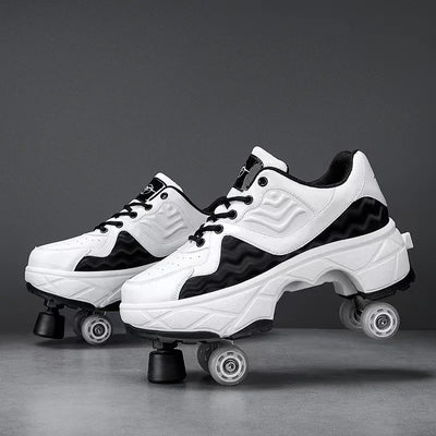 Four-Wheel Skating Shoes with Brake Head 6