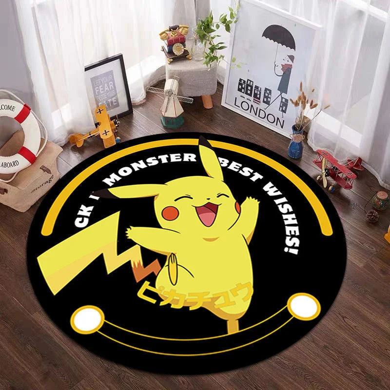 Pokemon Pikachu Home Decor Carpet Rug Pokemon Pikachu Home Decor Carpet Rug Furvenzy 1 Diameter 60 Cm