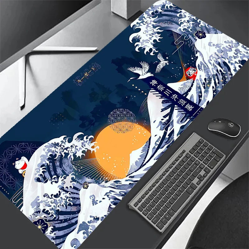 Gaming Mousepad Deskpad - Great Wave of Kanagawa Gaming Mousepad Deskpad - Great Wave of Kanagawa Furvenzy