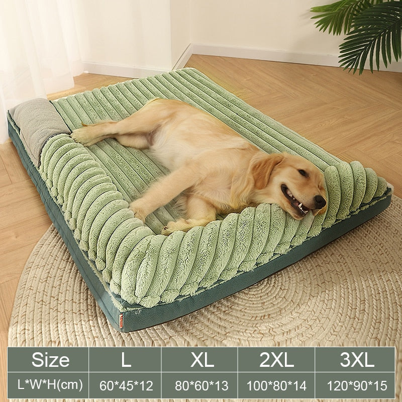 Dog Bed with Padded Cushion Dog Bed with Padded Cushion Furvenzy Green Double Pillow S