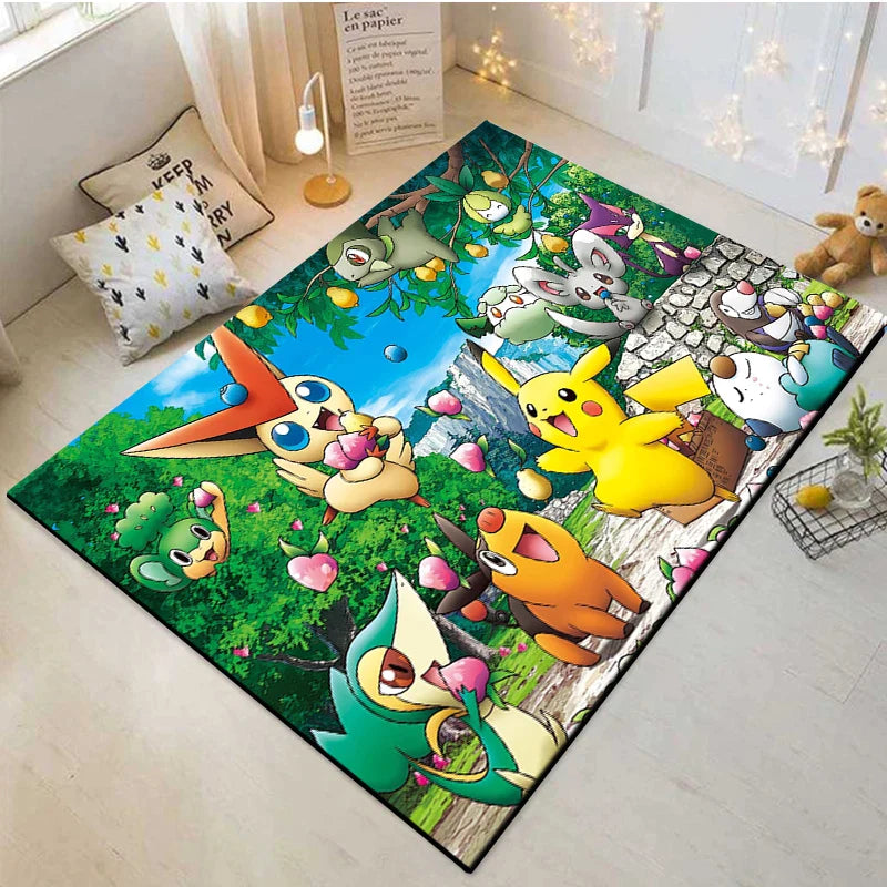 Pokemon Pikachu Full Character Rug Carpet Pokemon Pikachu Full Character Rug Carpet Furvenzy