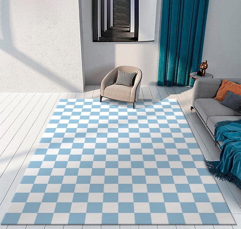 Checkerboard Rug Plaid Carpet Checkerboard Rug Plaid Carpet Furvenzy 6 50x80cm