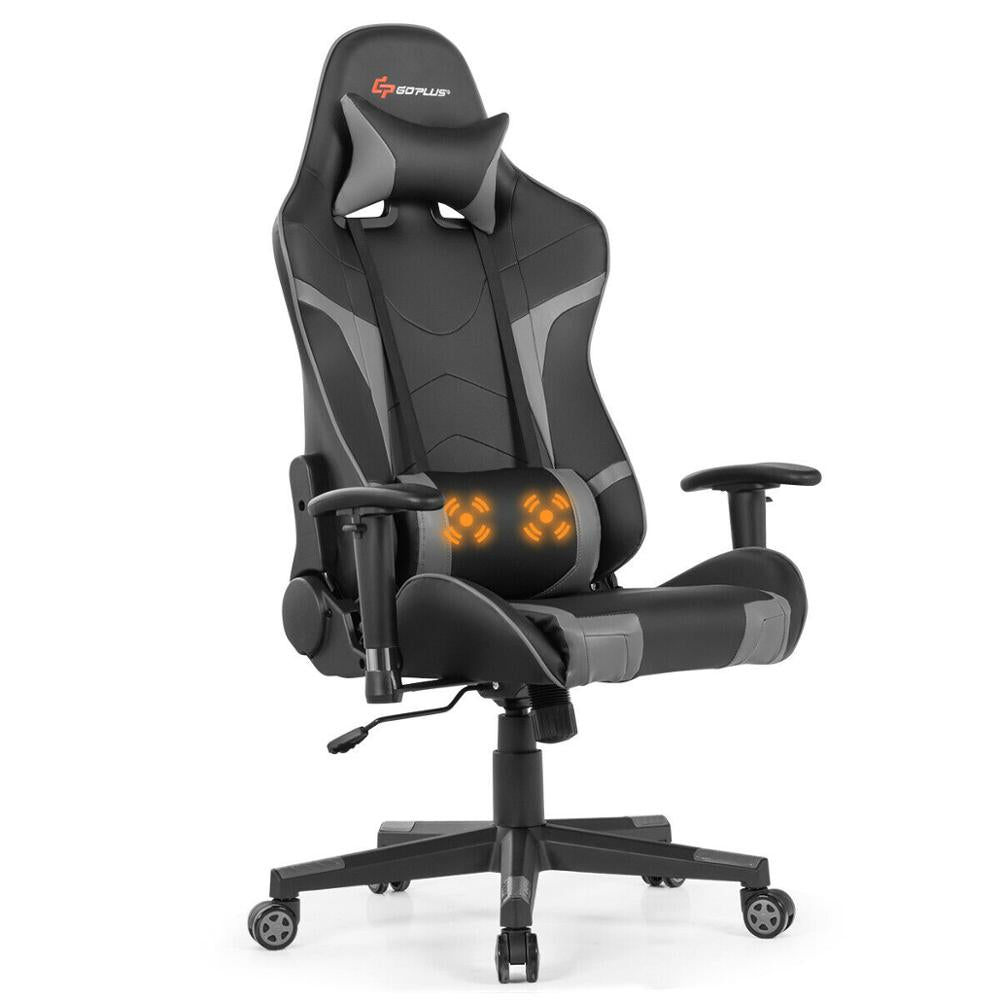 Massage Gaming Racing Chair Massage Gaming Racing Chair Furvenzy United States HW66185GR