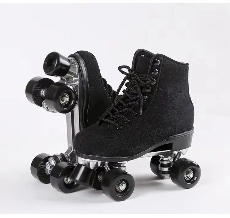 Leather Roller Skates Shoes Quad Sneakers Leather Roller Skates Shoes Quad Sneakers Furvenzy