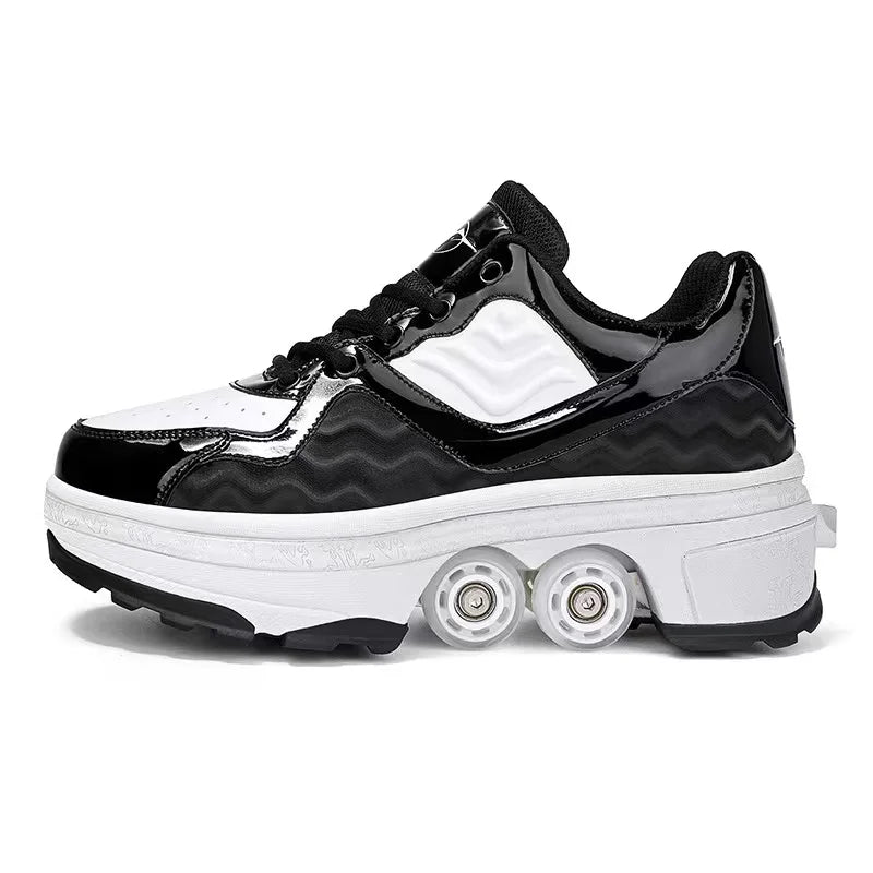 Four-Wheel Skating Shoes with Brake Head Four-Wheel Skating Shoes with Brake Head Furvenzy