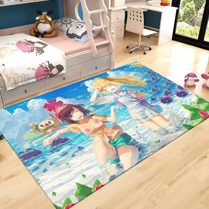 Pokemon Pikachu Children Room Rug Carpet Pokemon Pikachu Children Room Rug Carpet Furvenzy C 80X120cm
