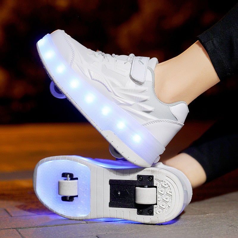 LED Roller Skates - Detachable Sneakers LED Roller Skates - Detachable Sneakers Furvenzy