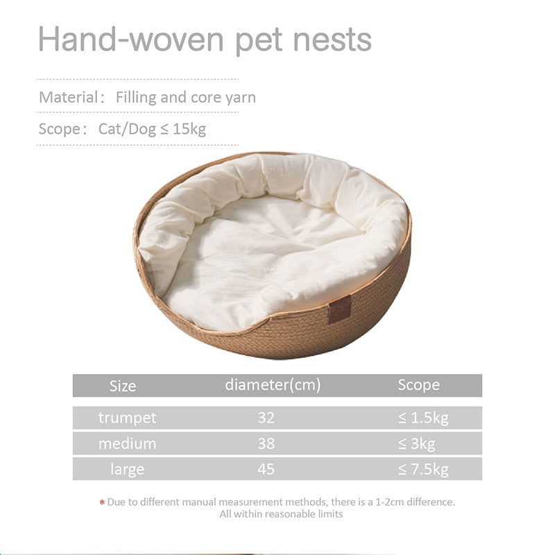 Rattan Leverage Pet Sleeping Bed Rattan Leverage Pet Sleeping Bed Furvenzy