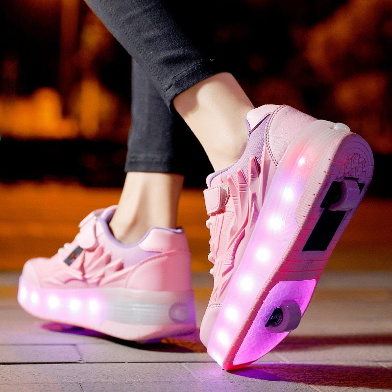 LED Roller Skates - Detachable Sneakers LED Roller Skates - Detachable Sneakers Furvenzy