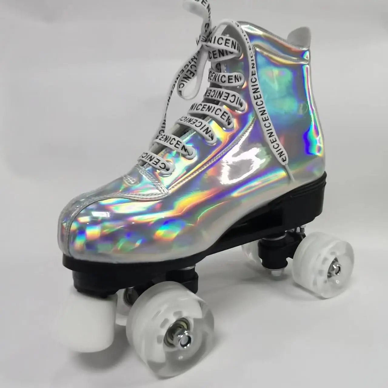 Gold Silver Leather Roller Skates Skating Shoes Gold Silver Leather Roller Skates Skating Shoes Furvenzy