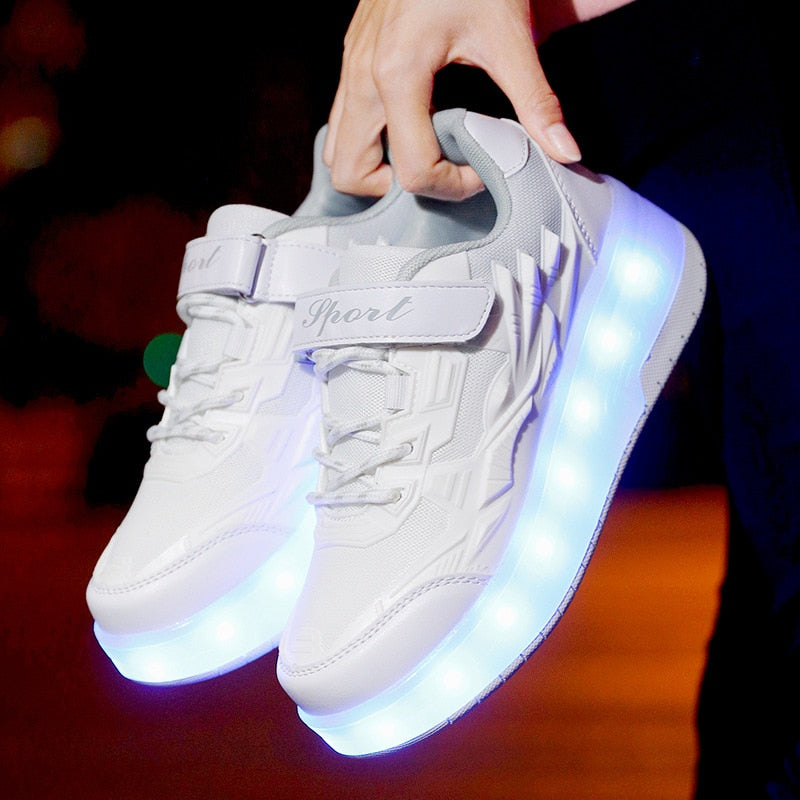 LED Roller Skates - Detachable Sneakers LED Roller Skates - Detachable Sneakers Furvenzy
