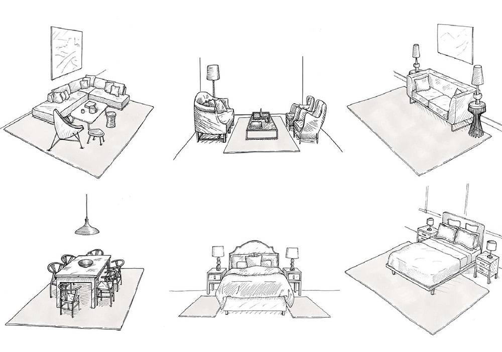 Carpet for Living Room - Black Yellow Carpet for Living Room - Black Yellow Furvenzy