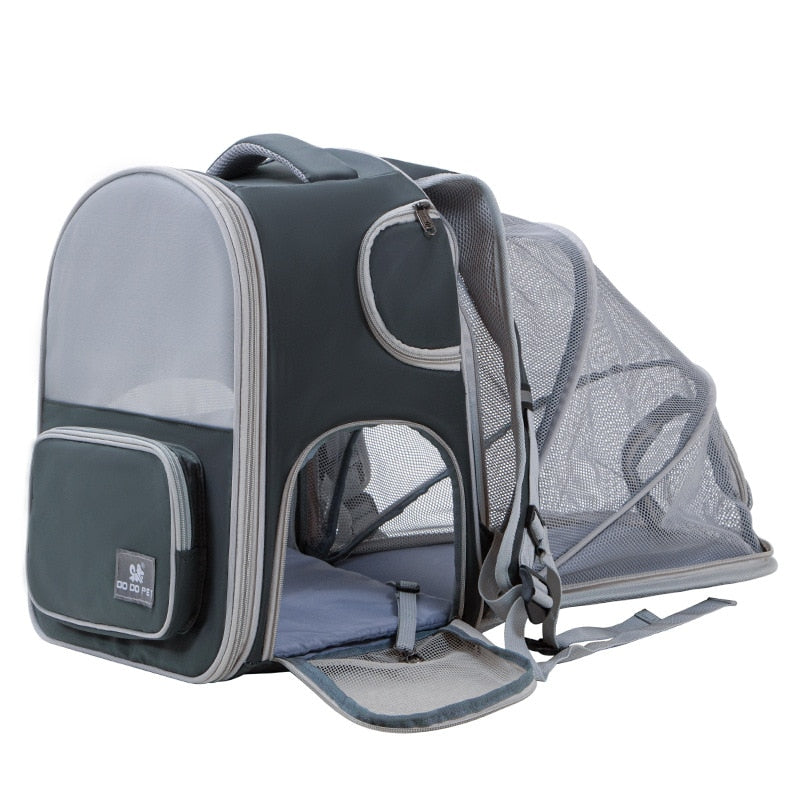 Carrier Mesh Backpack Bag for Small Dog & Cats Carrier Mesh Backpack Bag for Small Dog & Cats Furvenzy Dark Green