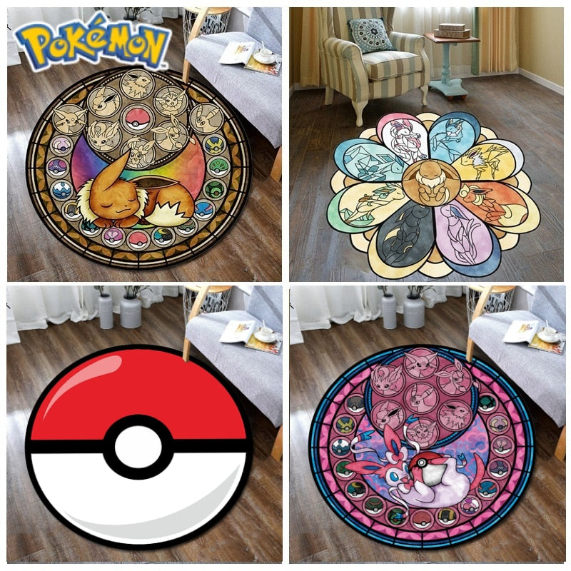 Round Pokemon Pikachu Carpet Round Pokemon Pikachu Carpet Furvenzy