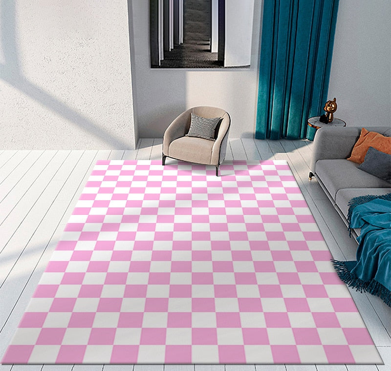 Checkerboard Rug Plaid Carpet Checkerboard Rug Plaid Carpet Furvenzy 5 50x80cm