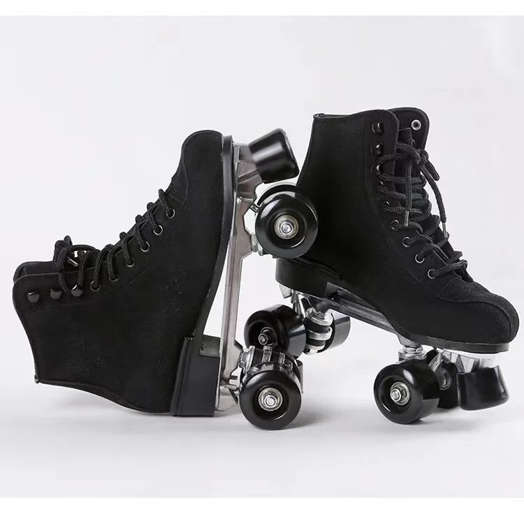 Leather Roller Skates Shoes Quad Sneakers Leather Roller Skates Shoes Quad Sneakers Furvenzy