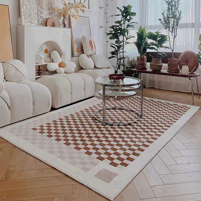 Checkered Rug Vintage Checkerboard Carpet 1
