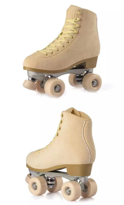 Leather Roller Skates Inline Quad Skating 9