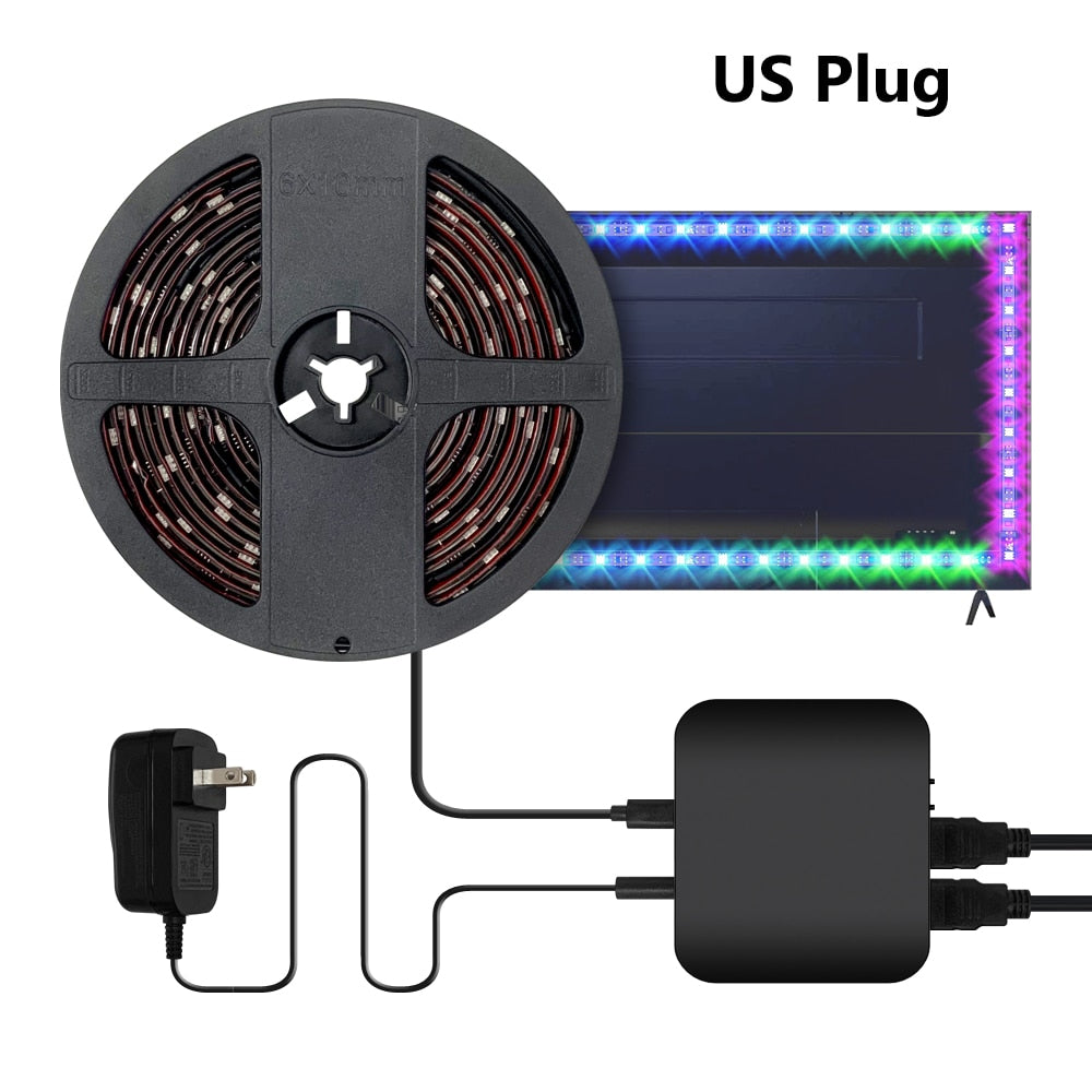 WiFi Smart Ambient TV LED Backlight WiFi Smart Ambient TV LED Backlight Furvenzy US Plug For 40-50 inch TV