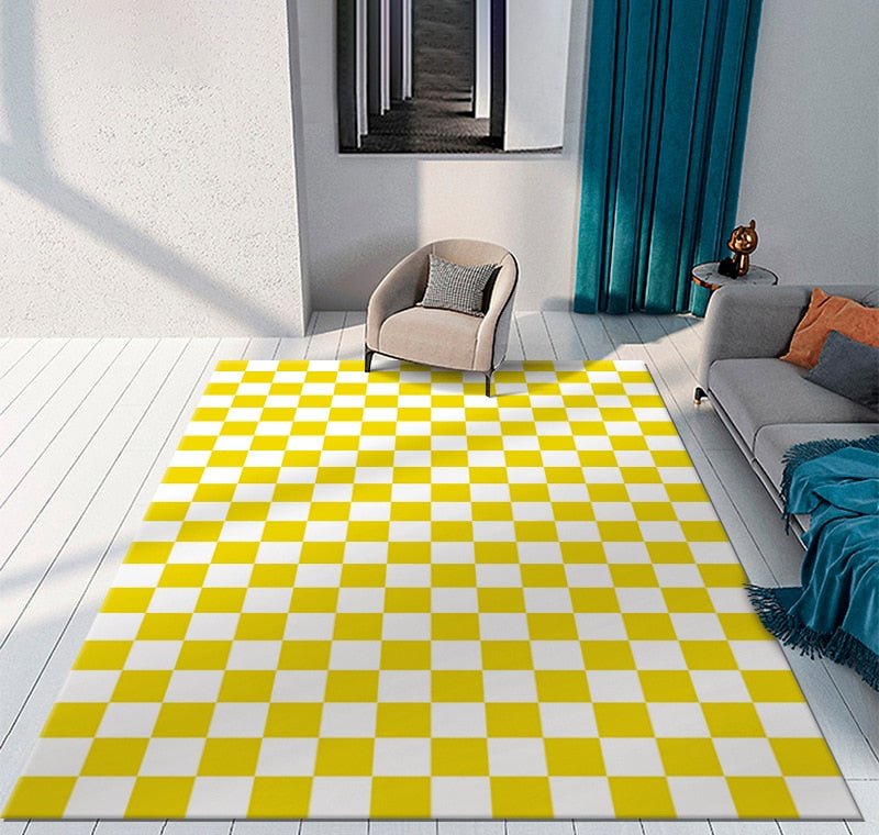 Checkerboard Rug Plaid Carpet Checkerboard Rug Plaid Carpet Furvenzy 4 50x80cm
