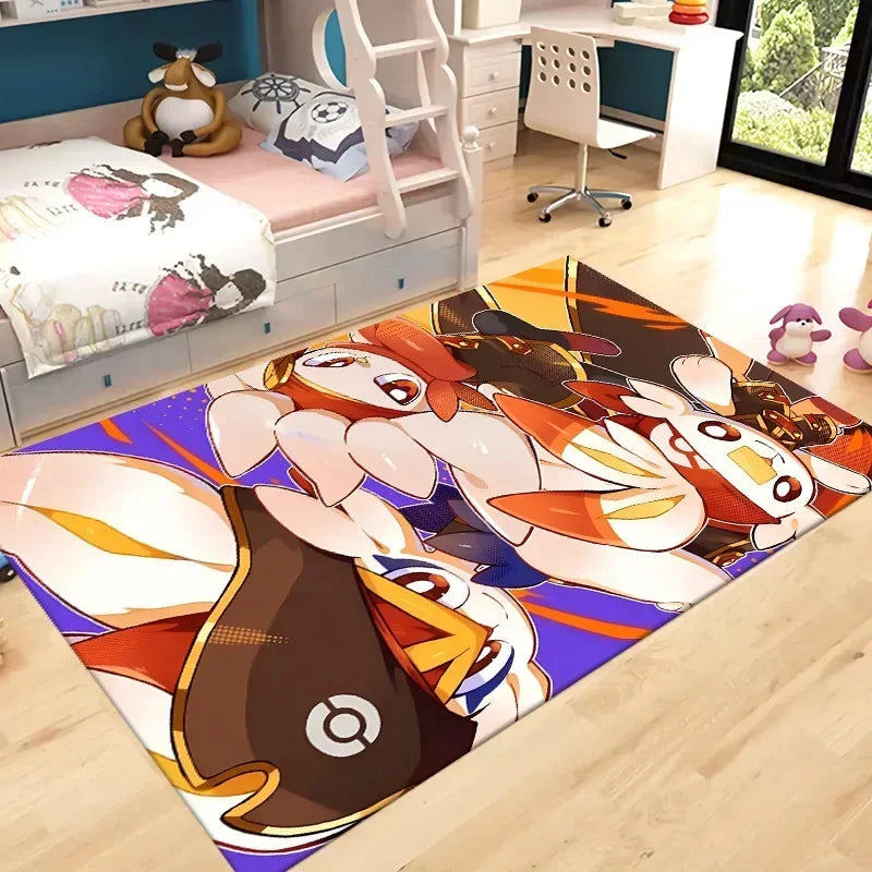 Pokemon Pikachu Children Room Rug Carpet Pokemon Pikachu Children Room Rug Carpet Furvenzy I 80X120cm