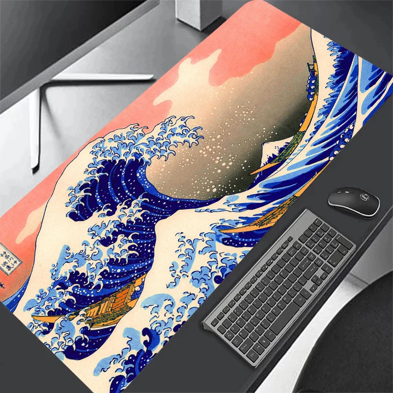Gaming Mousepad Deskpad - Great Wave of Kanagawa Gaming Mousepad Deskpad - Great Wave of Kanagawa Furvenzy