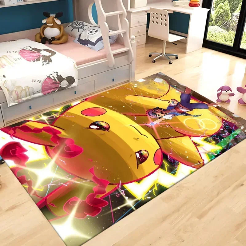 Pokemon Pikachu Children Room Rug Carpet Pokemon Pikachu Children Room Rug Carpet Furvenzy J 80X120cm
