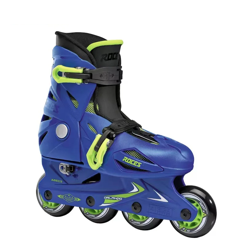 Inline Roller Skates Shoes Four Size Adjustable Inline Roller Skates Shoes Four Size Adjustable Furvenzy Blue 25-29