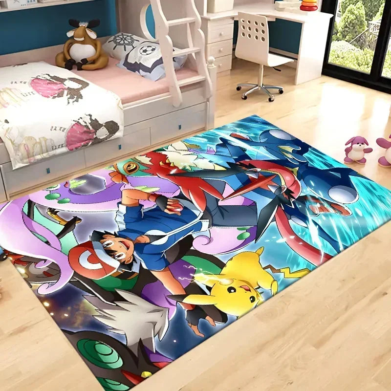 Pokemon Pikachu Children Room Rug Carpet Pokemon Pikachu Children Room Rug Carpet Furvenzy R 80X120cm