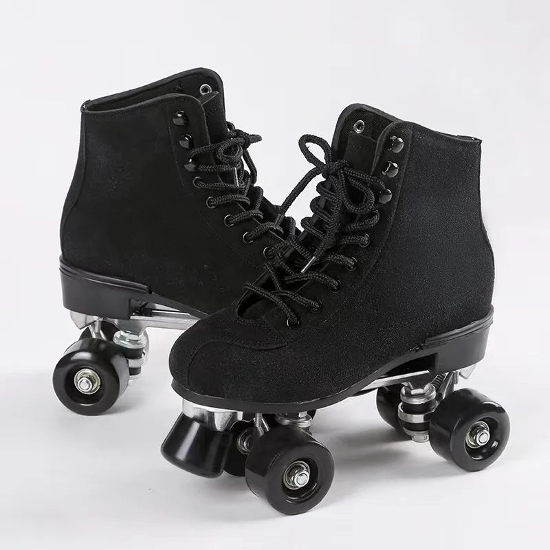 Leather Roller Skates Shoes Quad Sneakers Leather Roller Skates Shoes Quad Sneakers Furvenzy