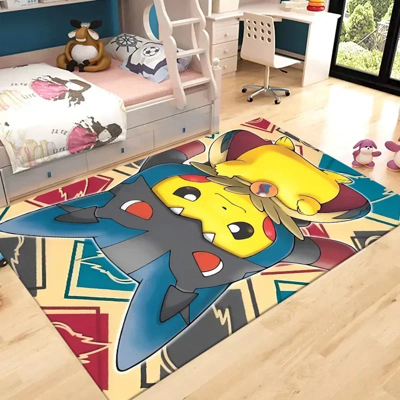 Pokemon Pikachu Children Room Rug Carpet Pokemon Pikachu Children Room Rug Carpet Furvenzy K 80X120cm