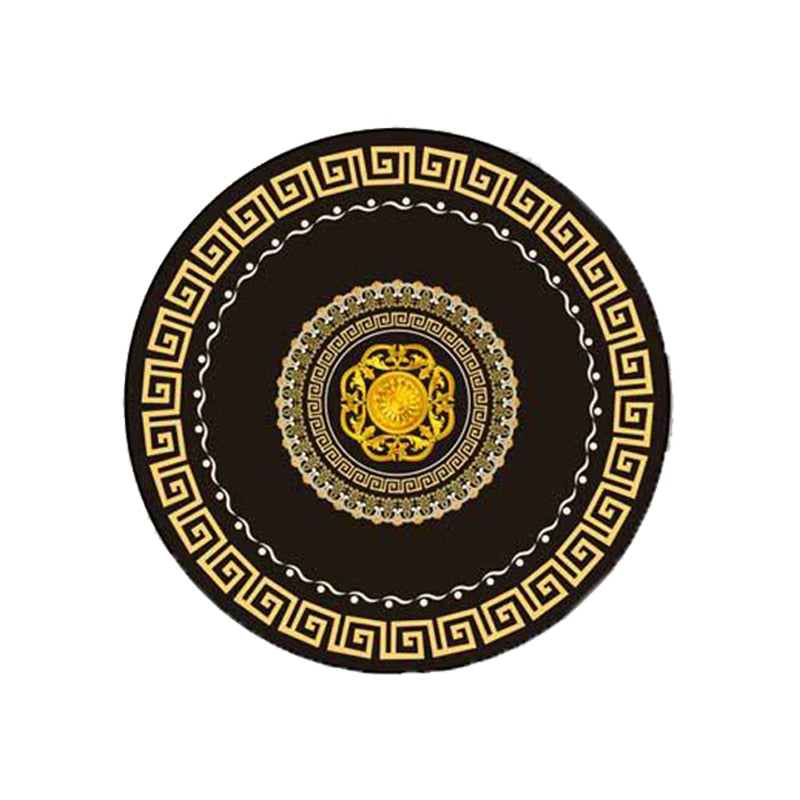 Mid Century Modern Rug Round Carpet Mid Century Modern Rug Round Carpet Furvenzy 40cmX40cm Lines