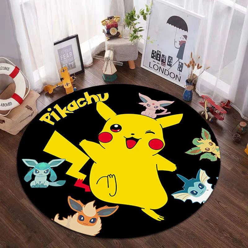 Pokemon Pikachu Home Decor Carpet Rug Pokemon Pikachu Home Decor Carpet Rug Furvenzy 5 Diameter 60 Cm