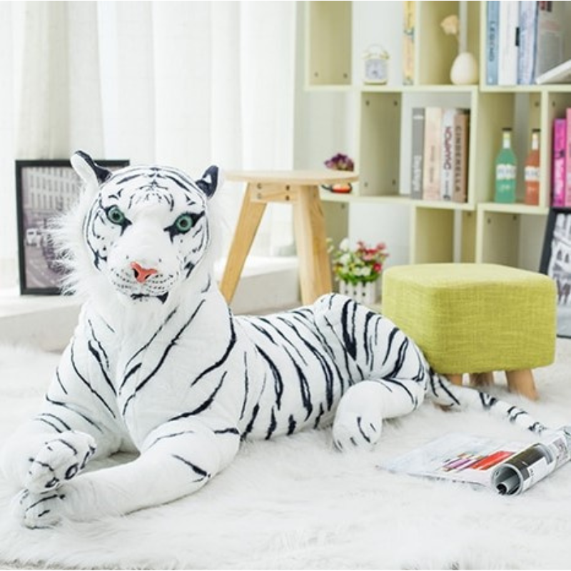 Realistic Leopard Tiger Plush Stuffed Toy Realistic Leopard Tiger Plush Stuffed Toy Furvenzy 30cm White Tiger